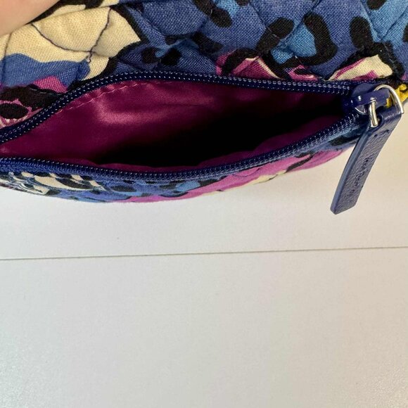 VERA BRADLEY African Violet Floral/Leopard Print Quilted Crossbody Bag - Picture 6 of 10